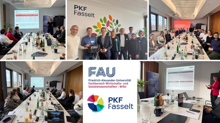 Gelungene Abschlusspräsentationen des Praxisseminars Sustainability Reporting bei PKF Fasselt Nürnberg