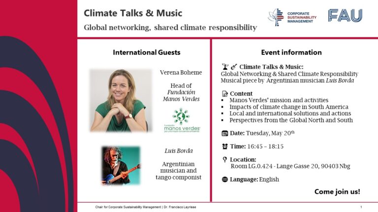 Climate Talks and Music 2025: Global Networking, Shared Climate Responsibility